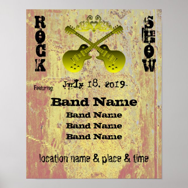 Amazing Budget Grunge Rock Show Poster (Front)