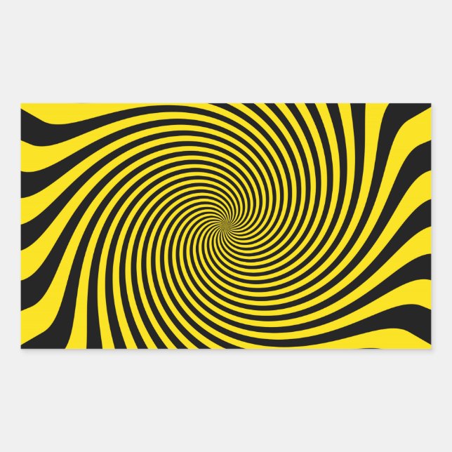 Amazing Bumble Bee Yellow Swirl Decor Sticker (Front)
