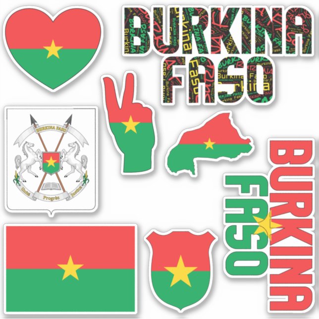 Amazing Burkina Faso Shapes National Symbols (Front)