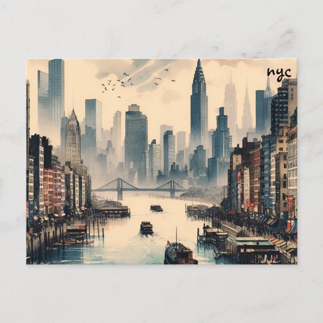 amazing buy map nyc mass mailing postcards (Front)