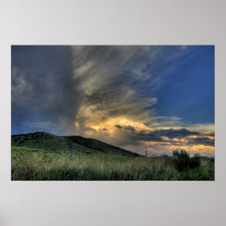 Amazing Clouds Over Colorado Foothills Art Poster
