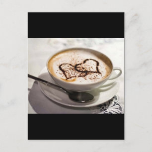 Amazing coffee photo postcard