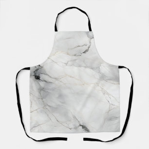 Amazing Colour Print White Marble Apron