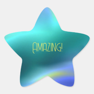 "Amazing" Colourful Star Sticker