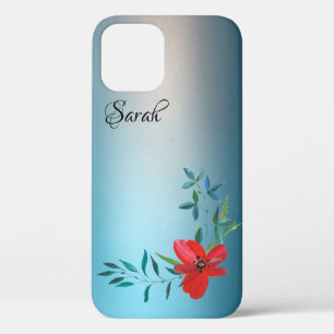 Amazing, Cool Blue  Flowers Case-Mate iPhone Case