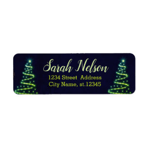 Amazing, Cool, Green Christmas Tree Label