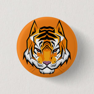 Amazing Cool Perfect Orange Tiger  1 Inch Round Button