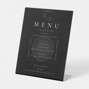 Amazing CORNER CAFE menu card. Pedestal Sign