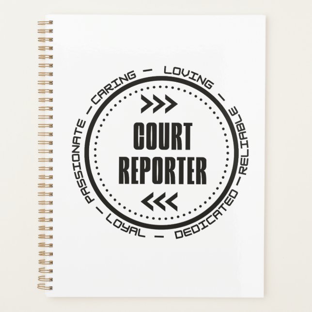 Amazing Court Reporter Planner (Front)