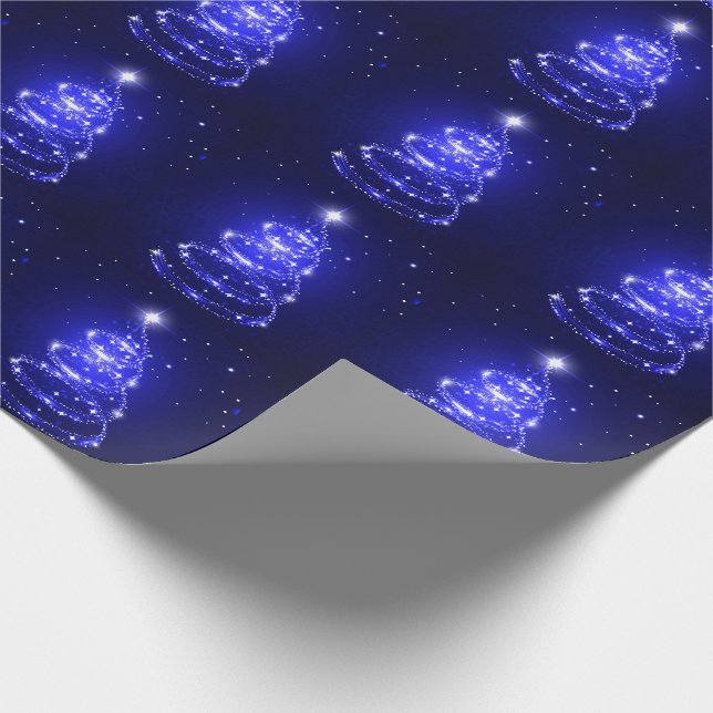 Amazing Creative Modern Shiny Christmas Tree Wrapping Paper (Corner)