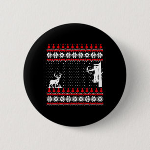 Amazing Cute Funny Duck Hunter Deer Hunting Ugly C 2 Inch Round Button
