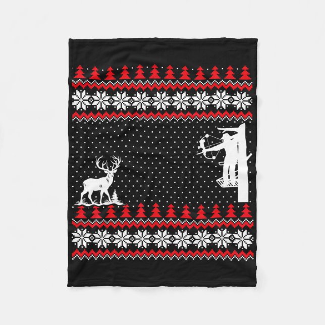 Amazing Cute Funny Duck Hunter Deer Hunting Ugly C Fleece Blanket (Front)