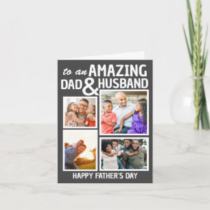 Amazing Dad & Husband   Custom Father's Day Photo Card