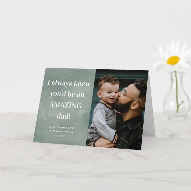 Amazing dad photo Father's Day Card (Small Plant)