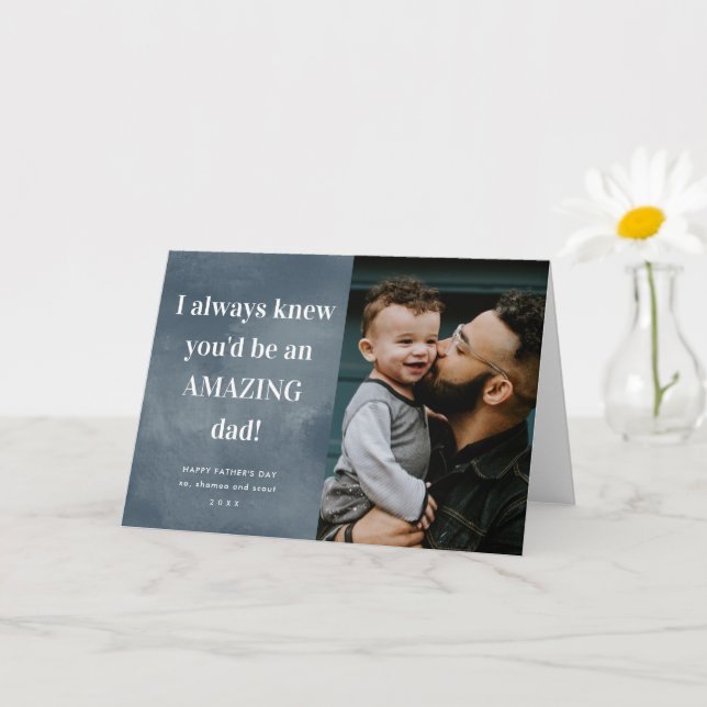 Amazing dad photo Father's Day Card (Small Plant)