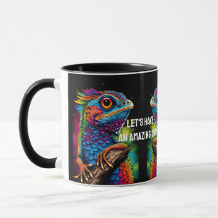 Amazing Day Be Wild Rainbow Lizard Gecko Mug