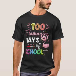 Amazing Days Of School Cute Flamingo Student Teach T-Shirt