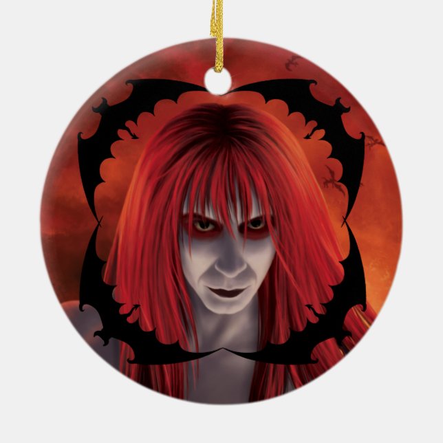 Amazing Demon Boy Ceramic Ornament (Back)