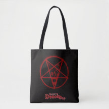 Amazing Demon Boy Logo & Pentagram Tote Bag