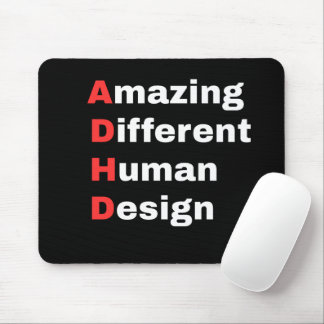 Amazing Different Human Design - ADHD Pride Mouse Pad