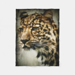 AMAZING DIGITAL CHEETAH GRAPHIC PRINTED FLEECE BLANKET