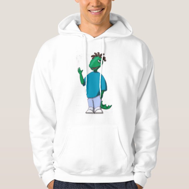 Amazing dinosaur with a Real Aptitude. Reggie Hoodie (Front)