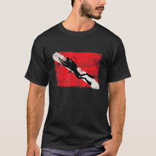 Amazing Diver Down Dive Flag Scuba Diving American T-Shirt
