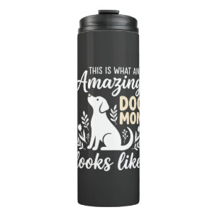 Amazing Dog Mom Floral Dog Lover Thermal Tumbler