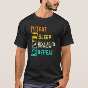 Amazing Eat Sleep Scuba Snorkelling Repeat Apnoe D T-Shirt