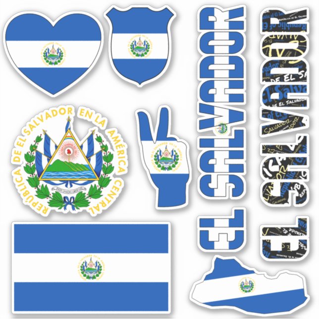 Amazing El Salvador Shapes National Symbols (Front)