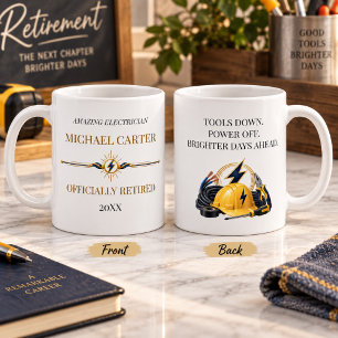 Amazing Electrician Retirement Gift Brighter Days Coffee Mug