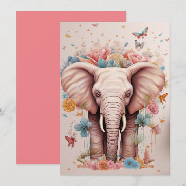 Amazing Elephant Greeting Card  (Front/Back)