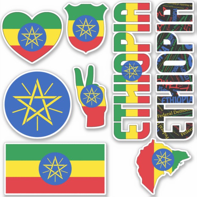 Amazing Ethiopia Shapes National Symbols (Front)