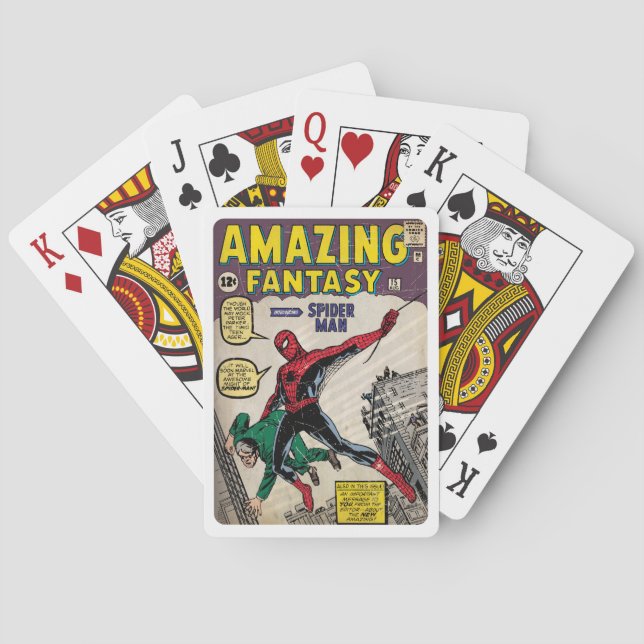 Amazing Fantasy Spider-Man Comic Cover Playing Cards (Back)