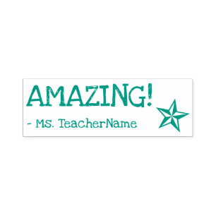"AMAZING!" Feedback Rubber Stamp