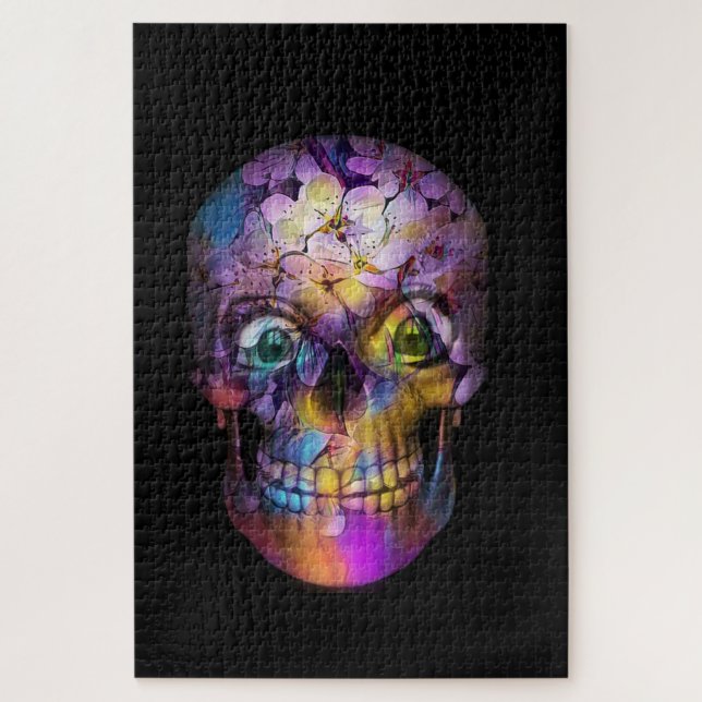 Amazing Floral Skull A Jigsaw Puzzle (Vertical)