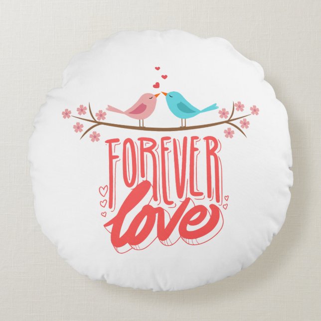 amazing forever love Round Pillow (Front)
