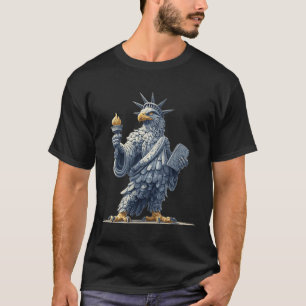 Amazing Freedom Statue With Eagle Costume For Boys T-Shirt
