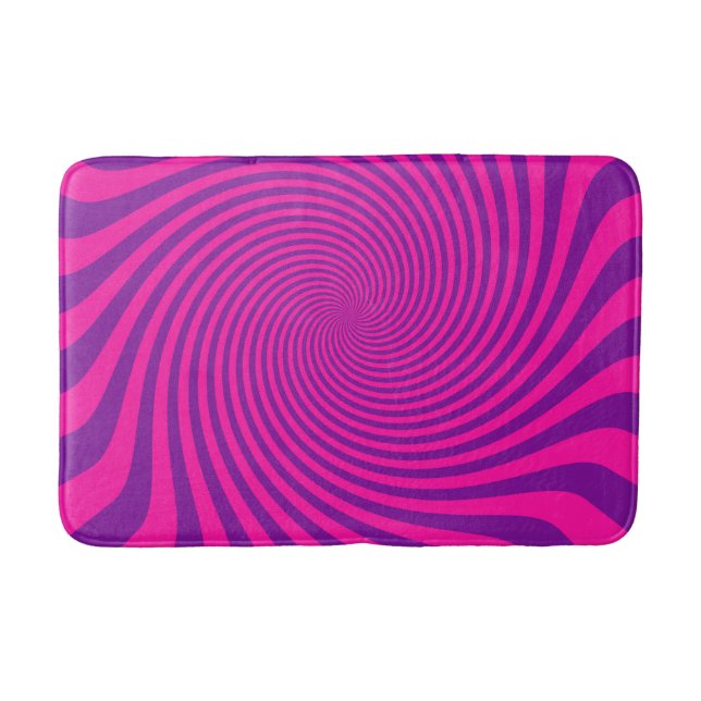 Amazing Fuchsia Swirl Design Customize This Bath Mat (Front)