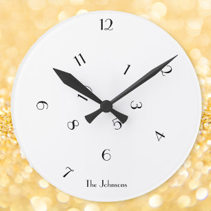 Amazing Fun Jumbled Numbers Custom Name Room Decor Round Clock