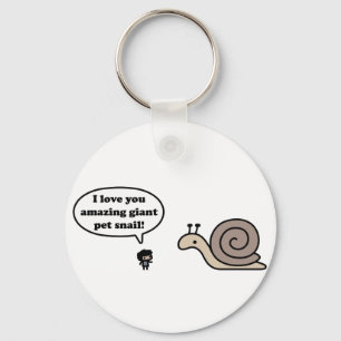 Amazing Giant Pet Snail Keychain