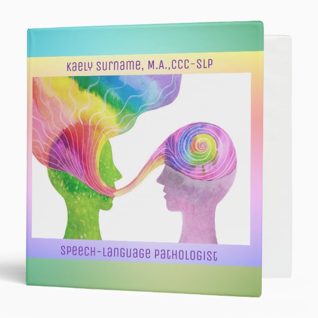 Amazing Gift! Custom Speech Pathologist Binder (Front/Inside)