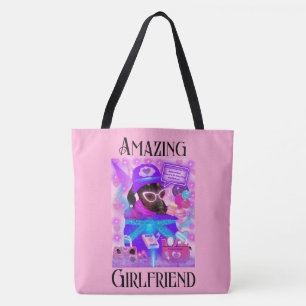 Amazing Girlfriend Pink Tote Bag