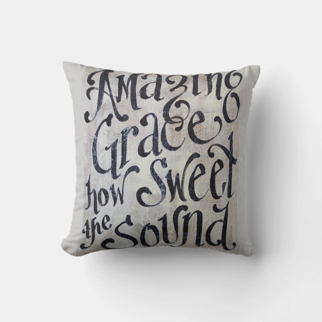 Amazing Grace 16x16" Pillow (Front)