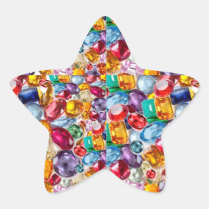 Amazing Grace: BORDER FRAME GEM PEARL JEWELS Star Sticker