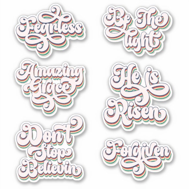 Amazing Grace Christian Believer Vinyl Sticker (Front)