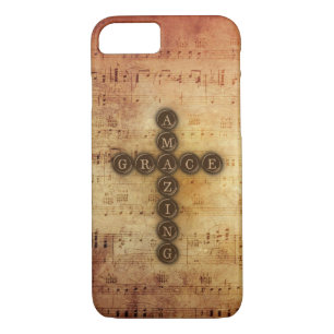 Amazing Grace Cross on Vintage Sheet Music Case-Mate iPhone Case