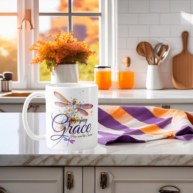 Amazing Grace Dragonfly splatter   Coffee Mug (Creator Uploaded)
