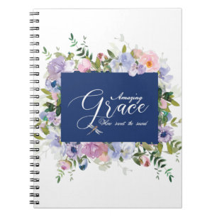 Amazing grace floral notebook