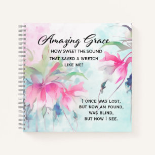 Amazing Grace How Sweet the Sound Christian Hymn  Notebook